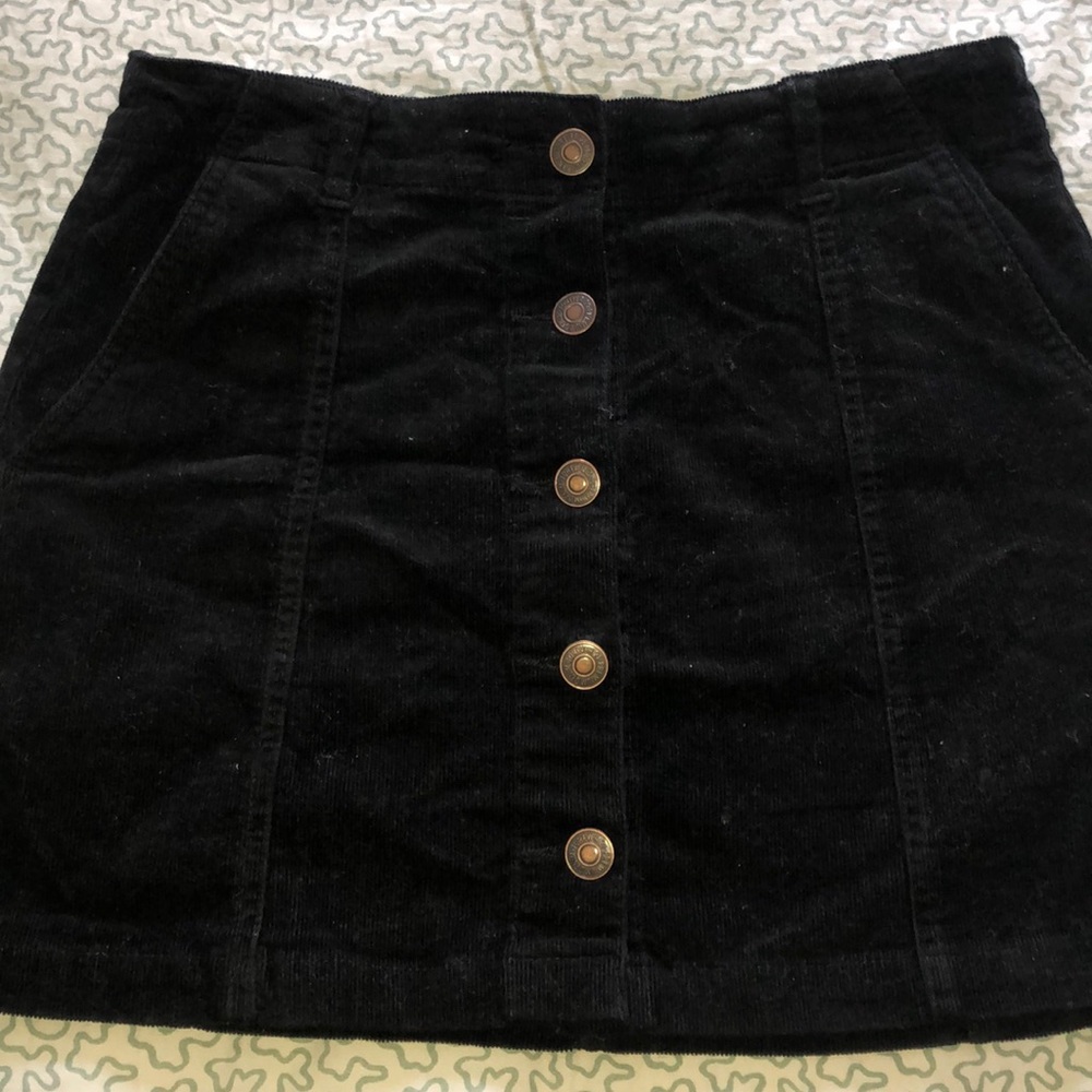 Black Button Skirt